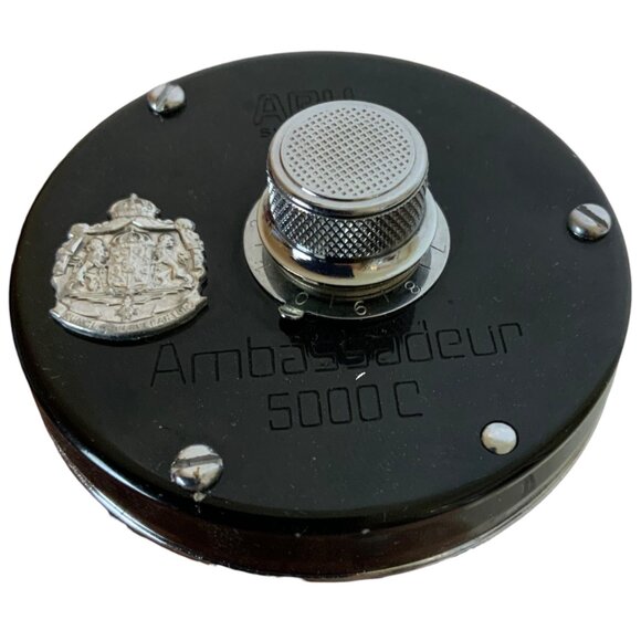 Vintage ABU Sweden Ambassadeur 5000C Fishing Reel Black Chrome - Picture 10 of 11